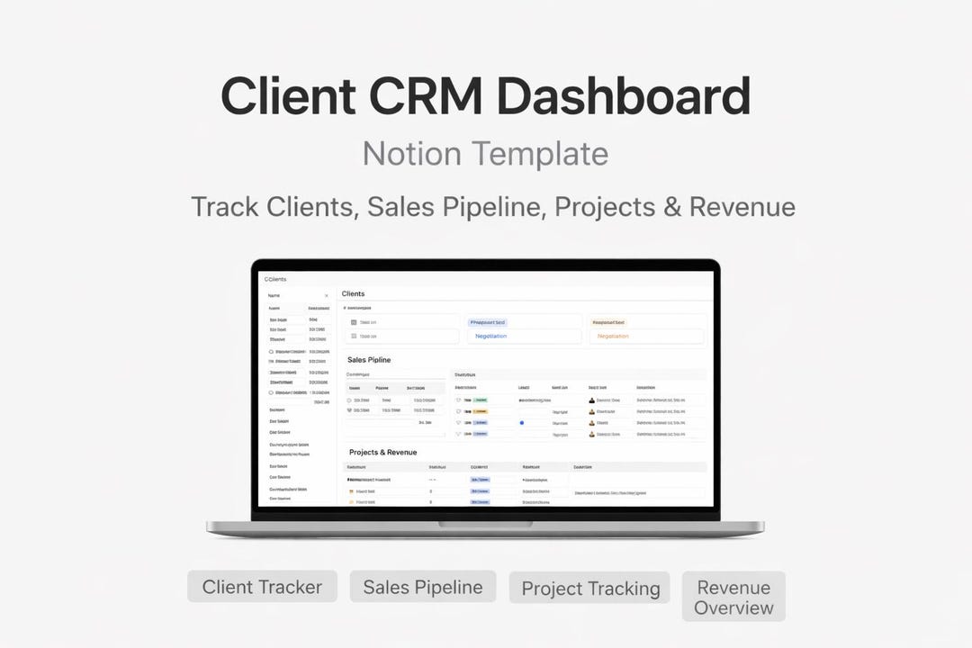 Notion CRM Template | Kundenverwaltung | Freelancer CRM | Sales ...