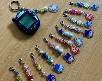 Tamagotchi handcrafted charms keychains
