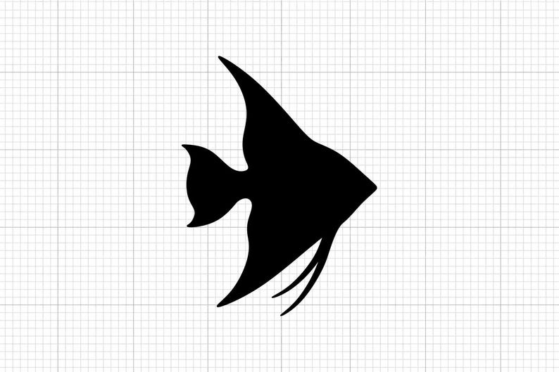Angelfish Silhouette SVG, Fish Cutting File (digital Download) - Etsy