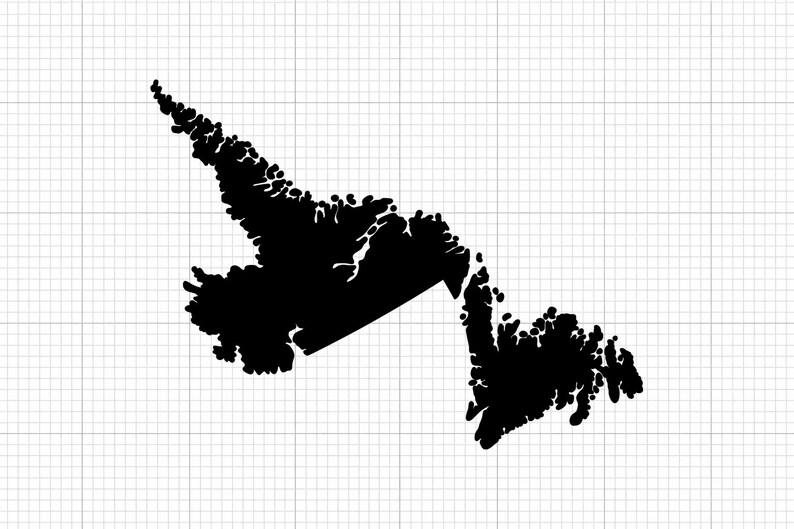 Subtle Canadian Map Newfoundland Map SVG Cut File (digital Download) - Etsy