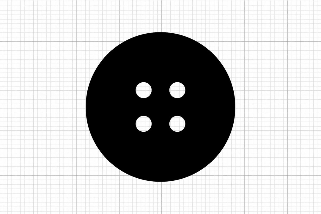 Black Button SVG Cut File (digital Download) - Etsy