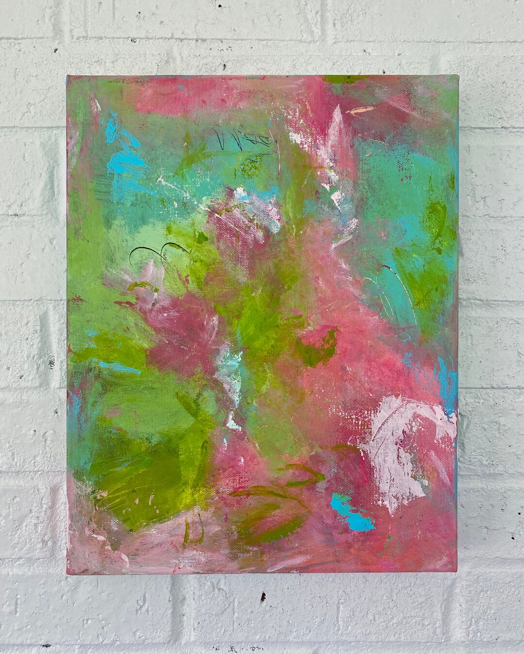 Medium size Abstract, Nursery Art, Pink Painting, Contemporary Art
