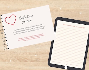 Self Love Journal Prompts Printable PDF | 100 Guided Prompts for Growth