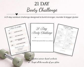 21 Day Booty Workout Challenge | Glute Growth Plan (Printable Download)