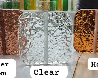 Solid Crystal Glass Bricks, Decorative Room Divider, Clear Honey Amber Copper Brown Bricks