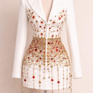 White Blazer Dress Bridal - Etsy