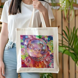 Holographic Gummy Bear PNG Chrome Chain Bling Rainbow Glow | Digital Download | Funny Bling Bear T-Shirt & Mug Print
