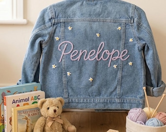 Personalized Name Embroidered Jean Jacket | Custom Denim for Babies & Toddlers