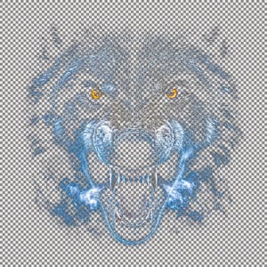 Alpha Wolf Halftone PNG Electric Wolf Dark Predator Wildlife Design Old school graphic tees | DTF Transfer | Digital Download image 4