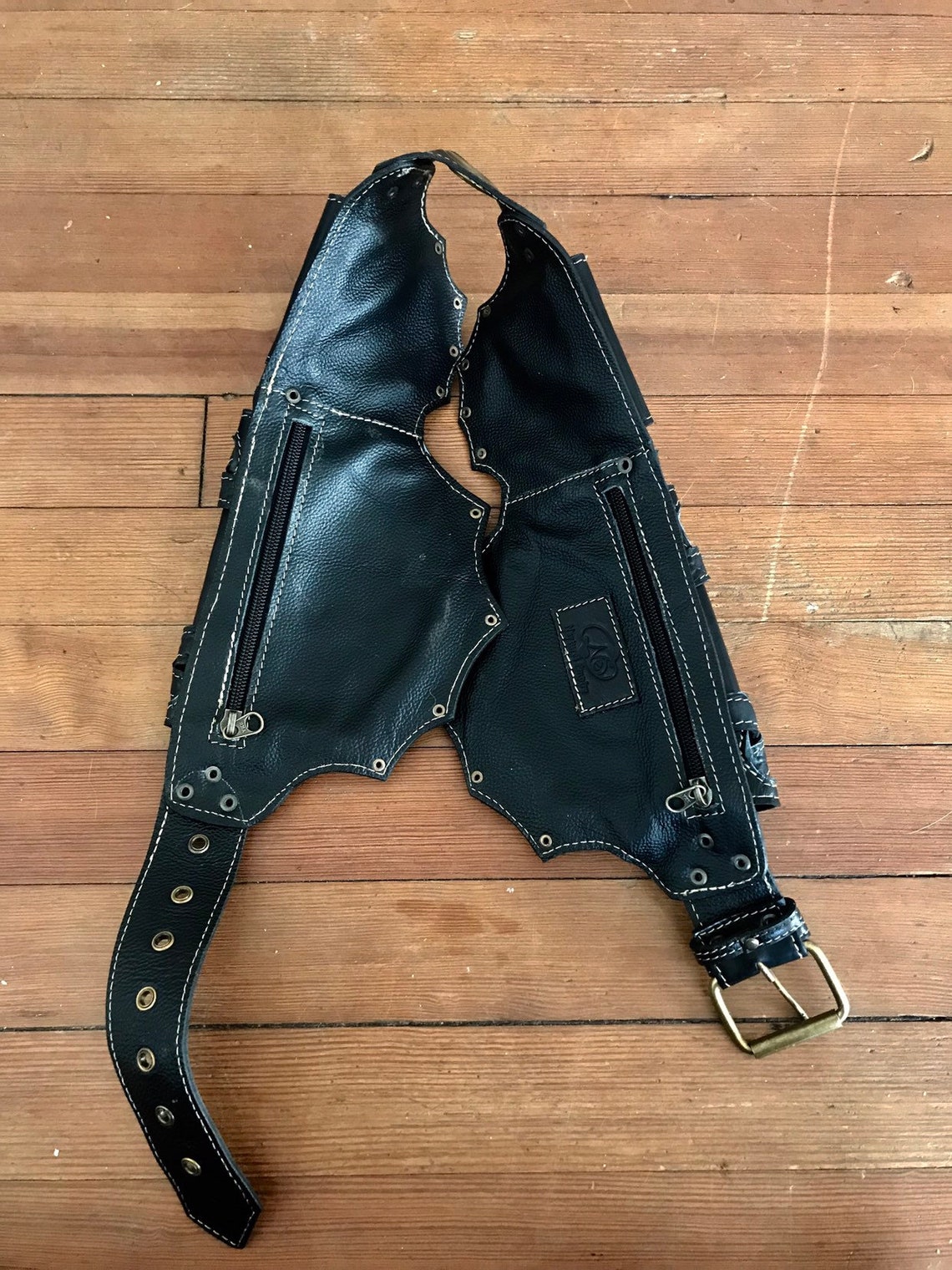 Black Leather Arbor Hip Belt Utility Belt Festival Belt Etsy