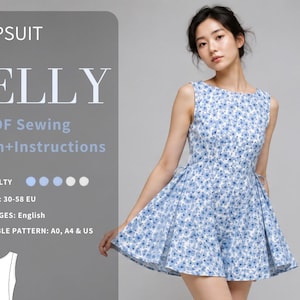 Romper Sewing Pattern : Flared Playsuit & Open Back Jumpsuit PDF for Summer