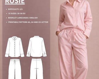 ROSIE Set PDF Sewing Pattern-Instant Download-15 Sizes