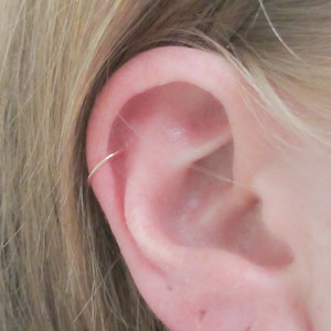 Anneau de cartilage rempli d'or 14 carats, calibre 24, anneau de piercing hélice en or