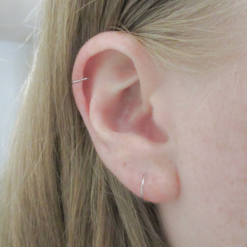 Surgical Steel Cartilage Hoop Earring 24 Gauge Stainless Etsy