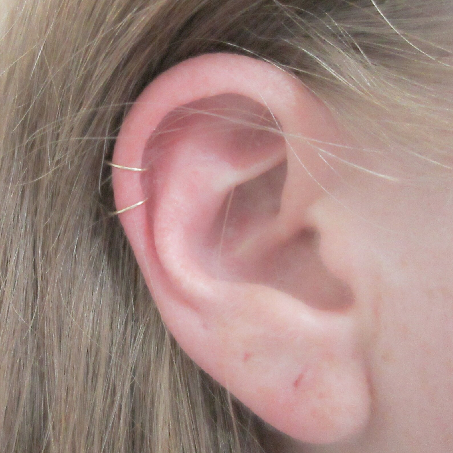 14K Gold Fill 22 Gauge Helix Piercing Ear Hugging Gold Mini Etsy