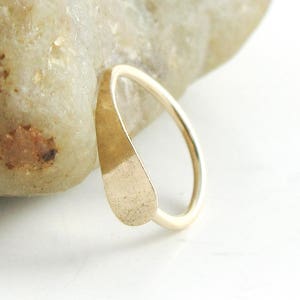 Hammered Cartilage Hoop Earring, 14K Gold Filled 20 Gauge Helix Piercing image 6