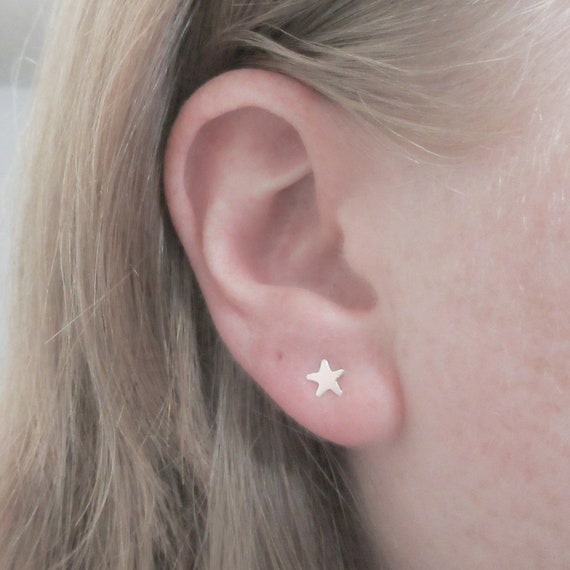 Silver earring stud extra small HALLA – ViridiNordics