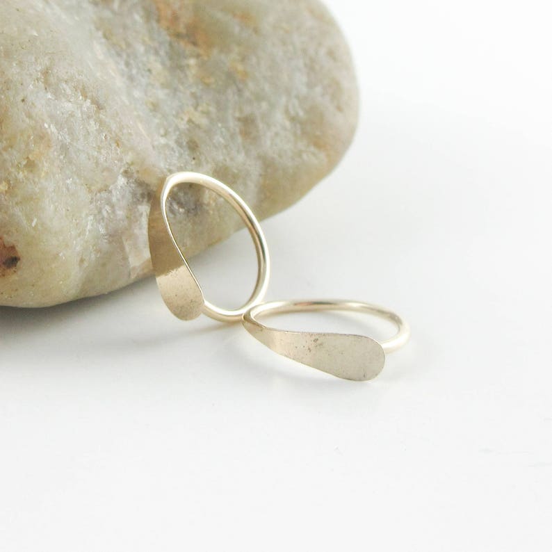 14K Gold Fill Hammered Huggie Hoop Earrings, 20 Gauge Mini Hoops image 1