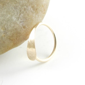 Hammered Cartilage Hoop Earring, 14K Gold Filled 20 Gauge Helix Piercing image 1