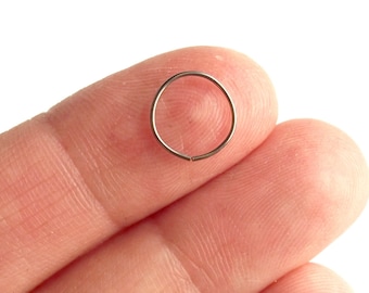 Hypoallergenic Nose Hoop, 22 Gauge Niobium Nose Ring