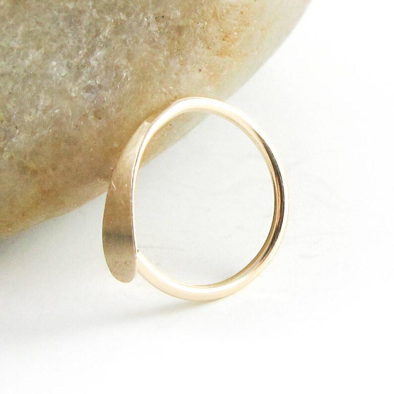 Hammered Cartilage Hoop Earring, 14K Gold Filled 20 Gauge Helix Piercing image 3