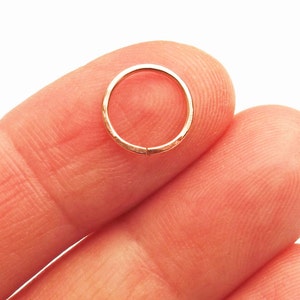 Hammered Gold Nose Ring, 14K Gold Filled 20 Gauge Helix Piercing