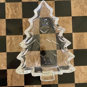 Vintage Marquis by Waterford Crystal Christmas Tree Dish, German Clear Serving Tray