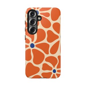 Orange Flowers Matisse Shockproof Tough phone case Samsung S26 S25 S24 S23 Ultra Plus A56 A55 A54 A53 A35 A34 A33 A32 A16 A15 A13 abstract