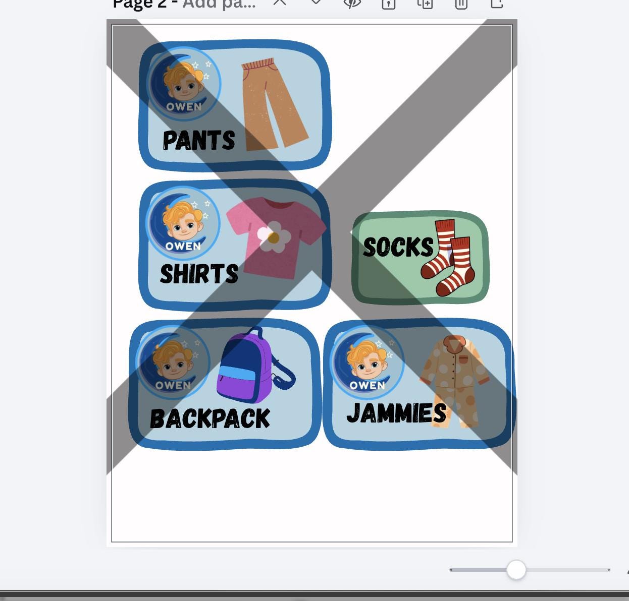 Kid Work Labels Printable Kid Labels - Etsy