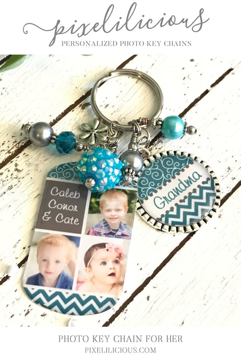 Boho Personalized Photo Keychain, Gift for HER, Custom PHOTO Key Chai…