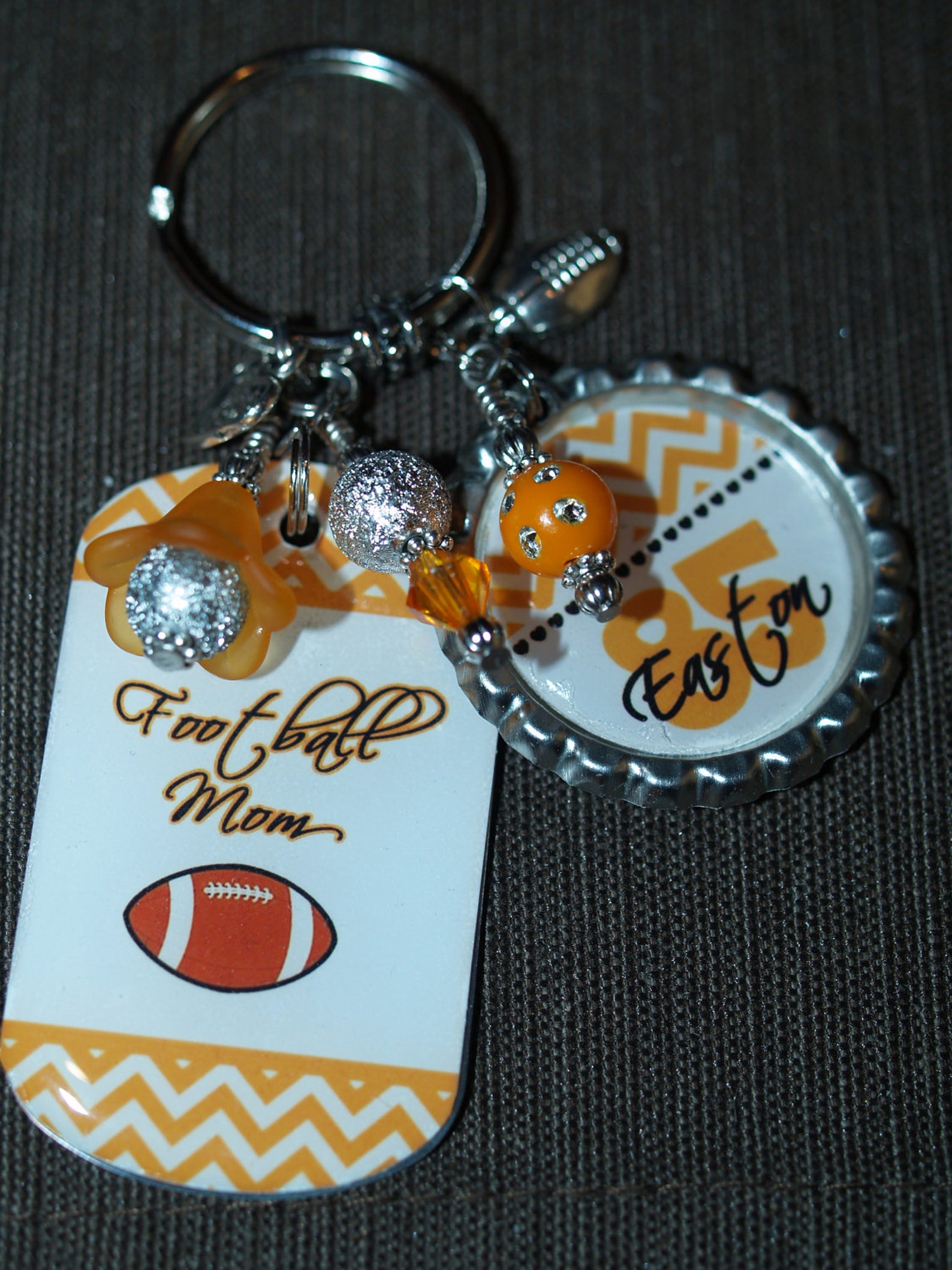 Personalized Football Keychain for Mom Football Mom Jewelry Etsy
