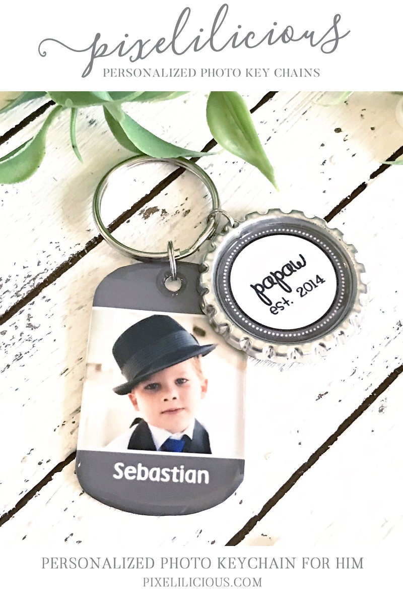Fathers Day, Personalized Keychain, Gift For HIM, Photo Gift,Custom K…