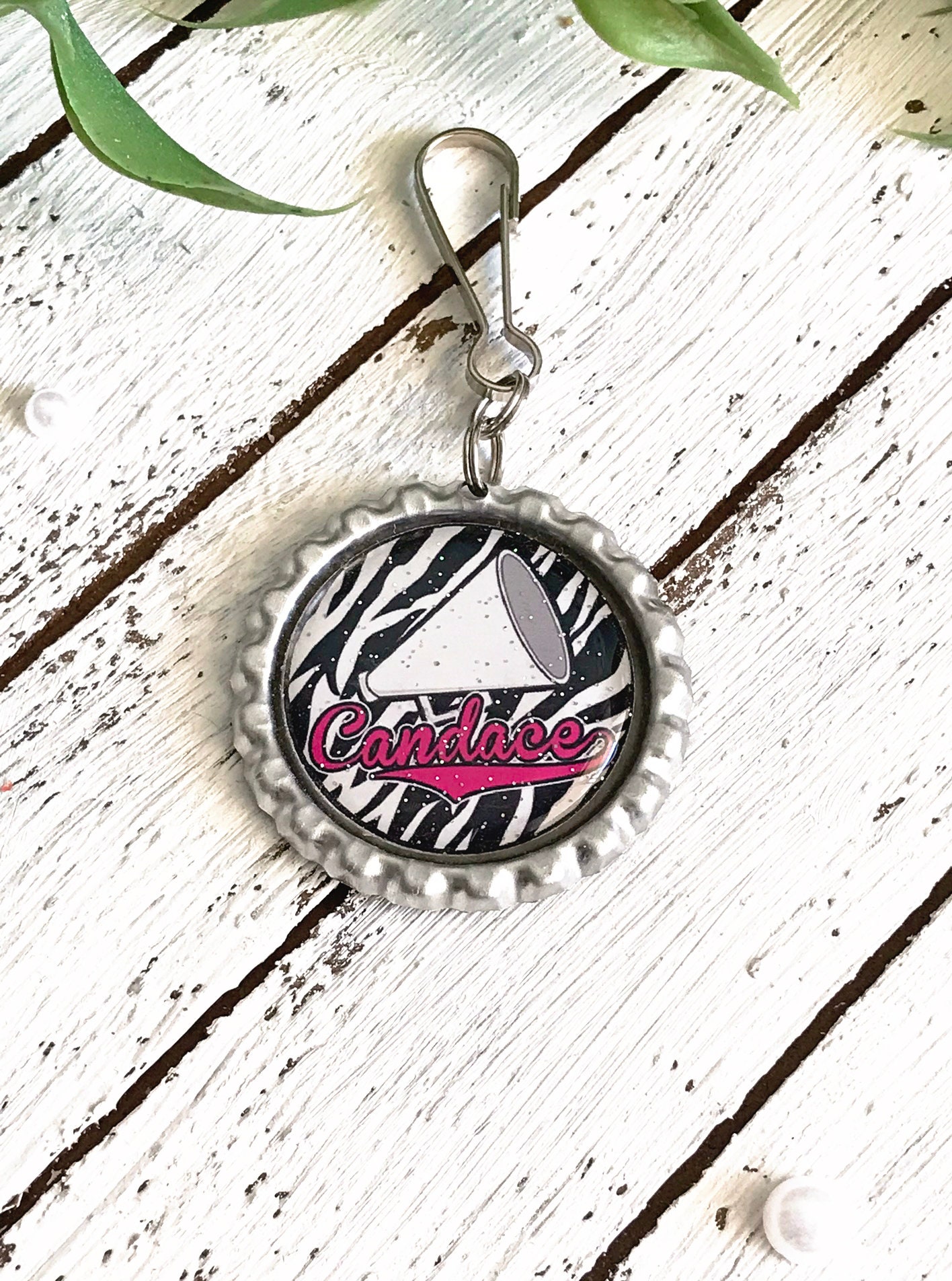 Personalized Cheer Zipper Pull Cheerleader Gift Custom Gift Etsy