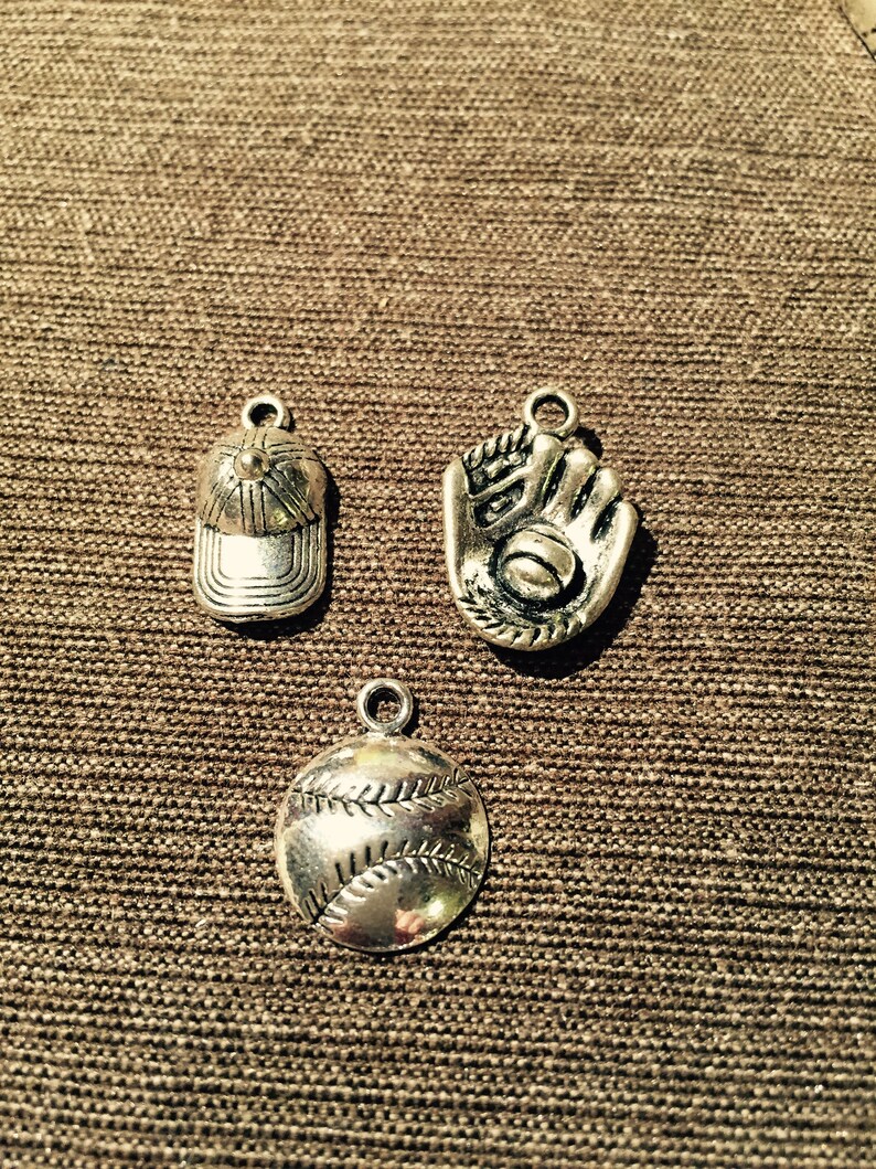 Personalized Baseball Zipper Pull With Charm Softball Zipper Etsy