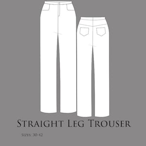 Cartamodello base per pantaloni a gamba dritta da uomo e da donna (download in PDF)