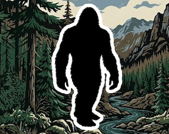 Bigfoot V2 Cryptid Die-Cut Vinyl Sticker | Sasquatch Folklore Decal
