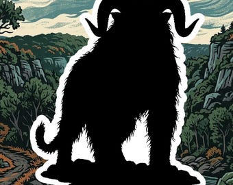 Ozark Howler Arkansas Cryptid Die-Cut Vinyl Sticker | Ozark Mountains Folklore