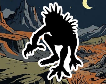 Chupacabra V1 Cryptid Die-Cut Vinyl Sticker | Legend of the Goat-Sucker