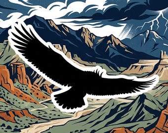 Thunderbird Pennsylvania Cryptid Die-Cut Vinyl Sticker | Indigenous Folklore & Appalachian Legend