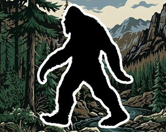 Bigfoot V1 Cryptid Die-Cut Vinyl Sticker | Sasquatch Folklore Decal