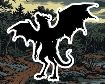 Jersey Devil New Jersey Cryptid Die-Cut Vinyl Sticker | Pine Barrens Folklore