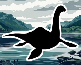 Loch Ness Monster V2 Scottish Cryptid Die-Cut Vinyl Sticker | Nessie Folklore & Legend