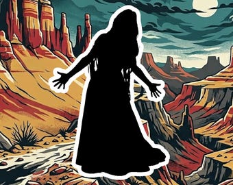 Banshee of the Badlands Die-Cut Vinyl Sticker | South Dakota Folklore & Urban Legend