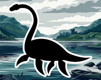 Loch Ness Monster V1 Scottish Cryptid Die-Cut Vinyl Sticker | Nessie Folklore & Legend