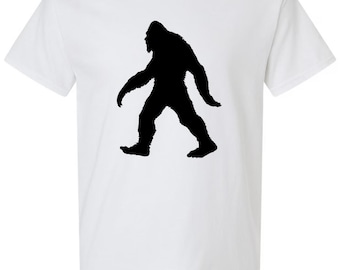 Bigfoot Cryptid T-Shirt, Unisex Cotton Sasquatch Graphic Tee for Nature Lovers and Hikers