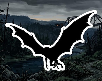 Mothman V2 West Virginia Cryptid Die-Cut Vinyl Sticker | Point Pleasant Folklore