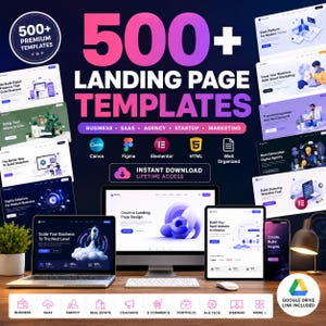 500+ High Converting Landing Pages | Elementor Website Templates Bundle | Digital Download