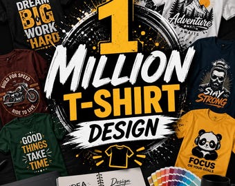 1 Million T-Shirt Designs Bundle | Mega Deal SVG PNG EPS (Instant Download)
