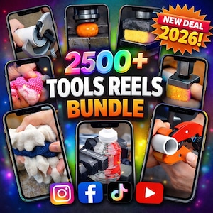 Paquete de más de 2500 carretes de herramientas industriales: contenido sobre herramientas eléctricas, de taller, perforación y rectificado (descarga digital).