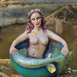 Mermaid Bowl, Ocean Goddess, by ShapingSpirit, Debra Bernier